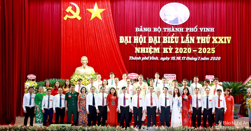 Bế mạc Đại hội đại biểu Đảng bộ thành phố Vinh lần thứ XXIV, nhiệm kỳ 2020 - 2025