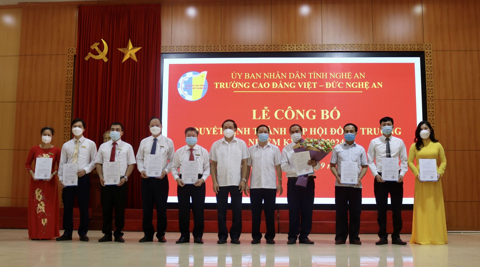  Lễ công bố Quyết định thành lập Hội đồng trường, Trường Cao đẳng Việt – Đức Nghệ An