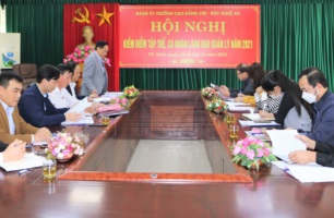 Trường Cao đẳng Việt – Đức Nghệ An tổ chức Hội nghị Kiểm điểm tập thể, cá nhân lãnh đạo quản lý năm 2021
