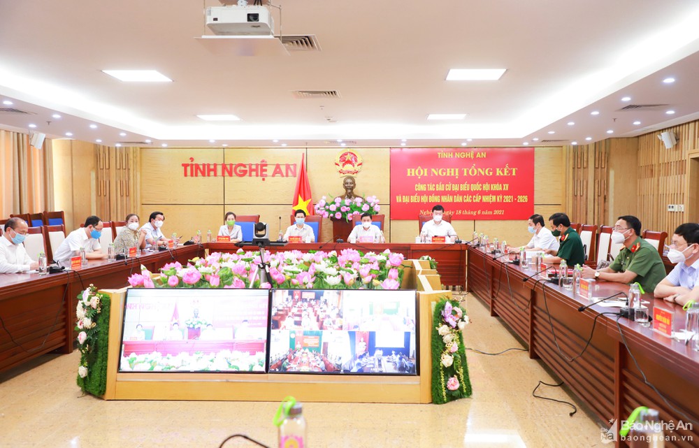 Tổng kết công tác bầu cử đại biểu Quốc hội khóa XV và đại biểu HĐND các cấp tại Nghệ An