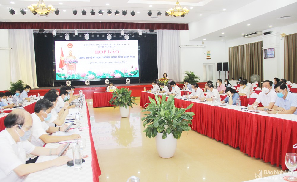 HĐND tỉnh Nghệ An họp báo công bố kỳ họp thứ hai, nhiệm kỳ 2021 - 2026
