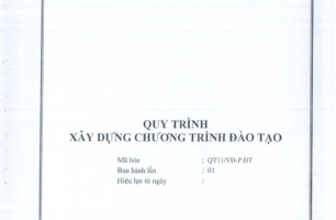 Quy trình xây dựng chương trình đào tạo - QT11/VĐ-P.ĐT