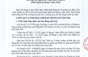 Thông báo Kết luận Hội nghị Ban Chấp hành Đảng bộ phiên định kỳ tháng 5 năm 2024