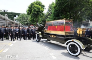 Hình ảnh đưa tiễn Tổng Bí thư Nguyễn Phú Trọng về nơi an nghỉ cuối cùng