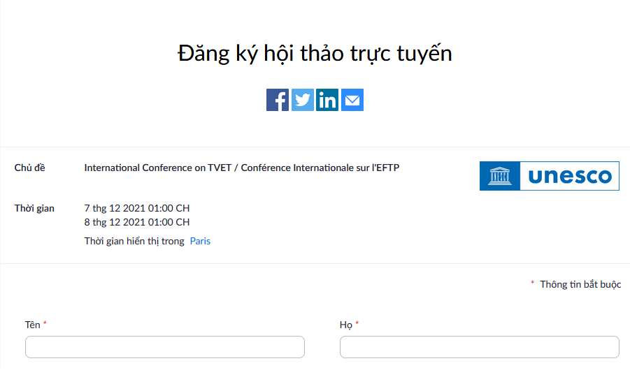 Hội nghị quốc tế của UNESCO nhằm phản ánh những thách thức và hướng đi mới cho Giáo dục nghề nghiệp