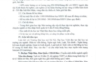 Trường Cao đẳng Việt - Đức Nghệ An Thông báo tuyển sinh năm 2021